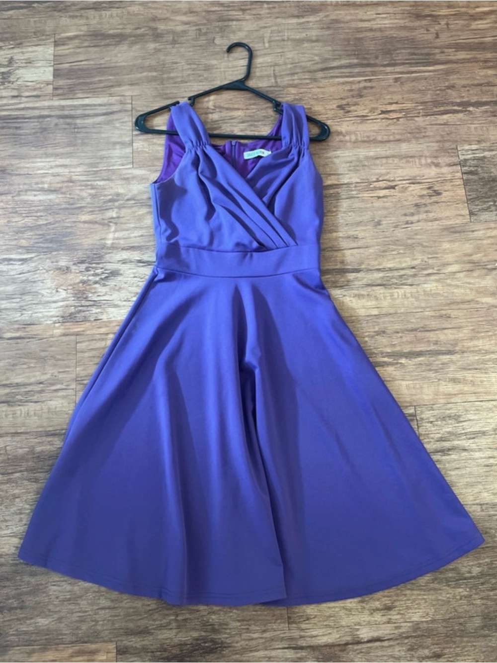 Grace Karin Purple Midi Fit-and-Flare Dress